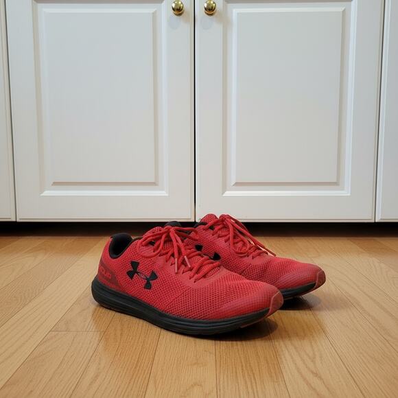 Under Armour Red Athletic Sneakers - Men's Size 7 - Picture 1 of 8